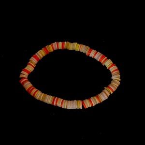 This is my homemade bracelet made out of clay beads.